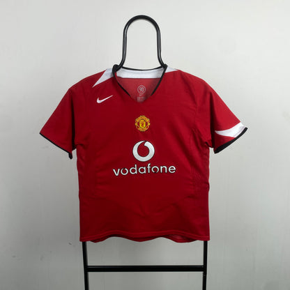 00s Nike Manchester United Football Shirt T-Shirt Red Womens Medium