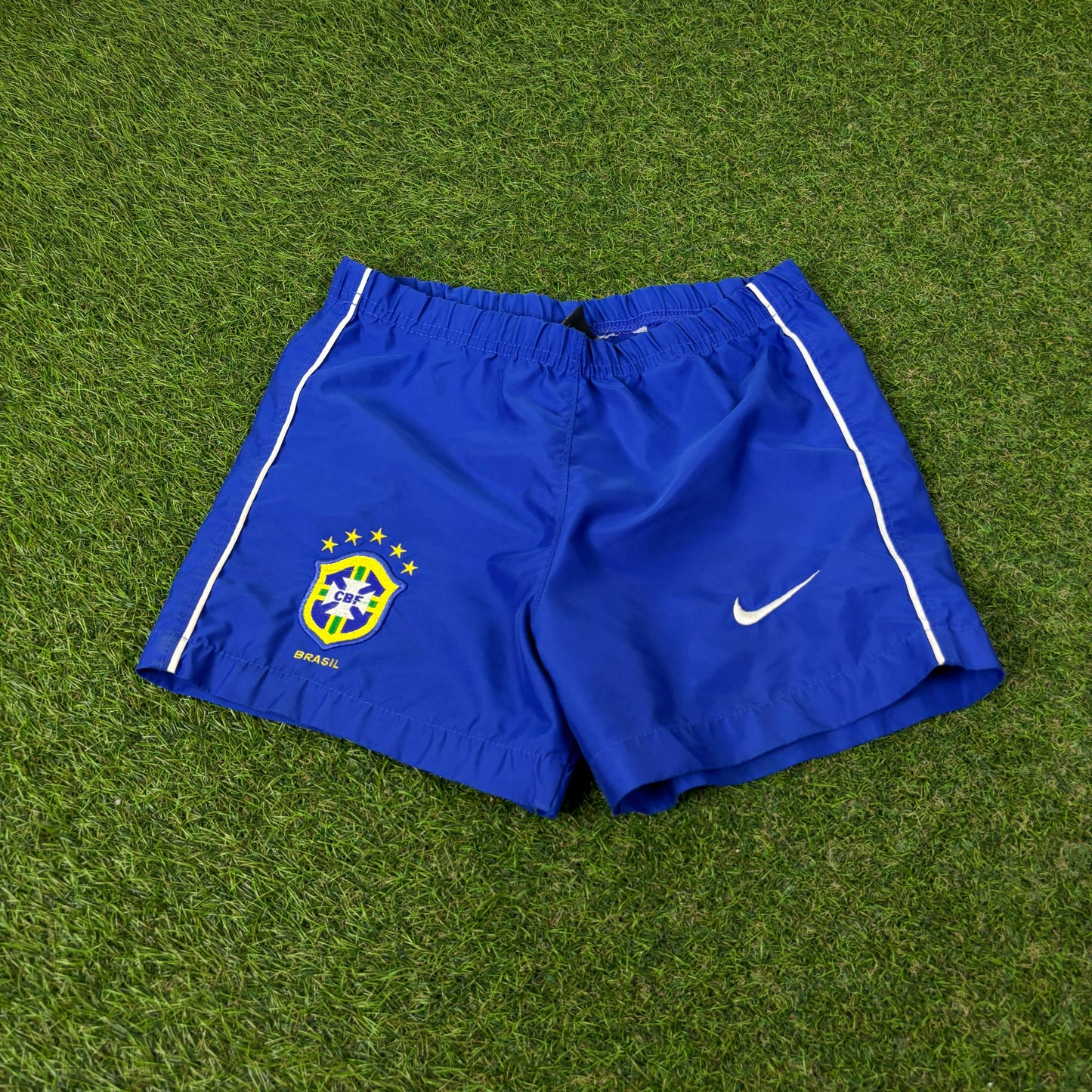 90s Nike Brazil Football Shorts Blue Women’s XS