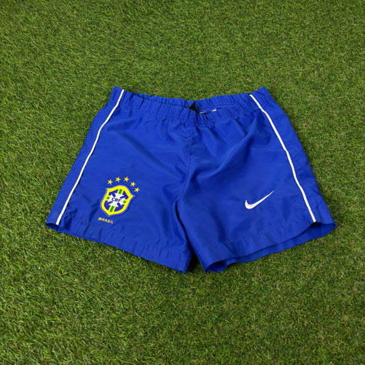 90s Nike Brazil Football Shorts Blue Women’s XS