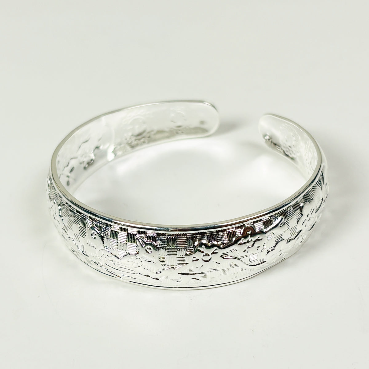 Vintage Bird Bangle Bracelet .925 Silver