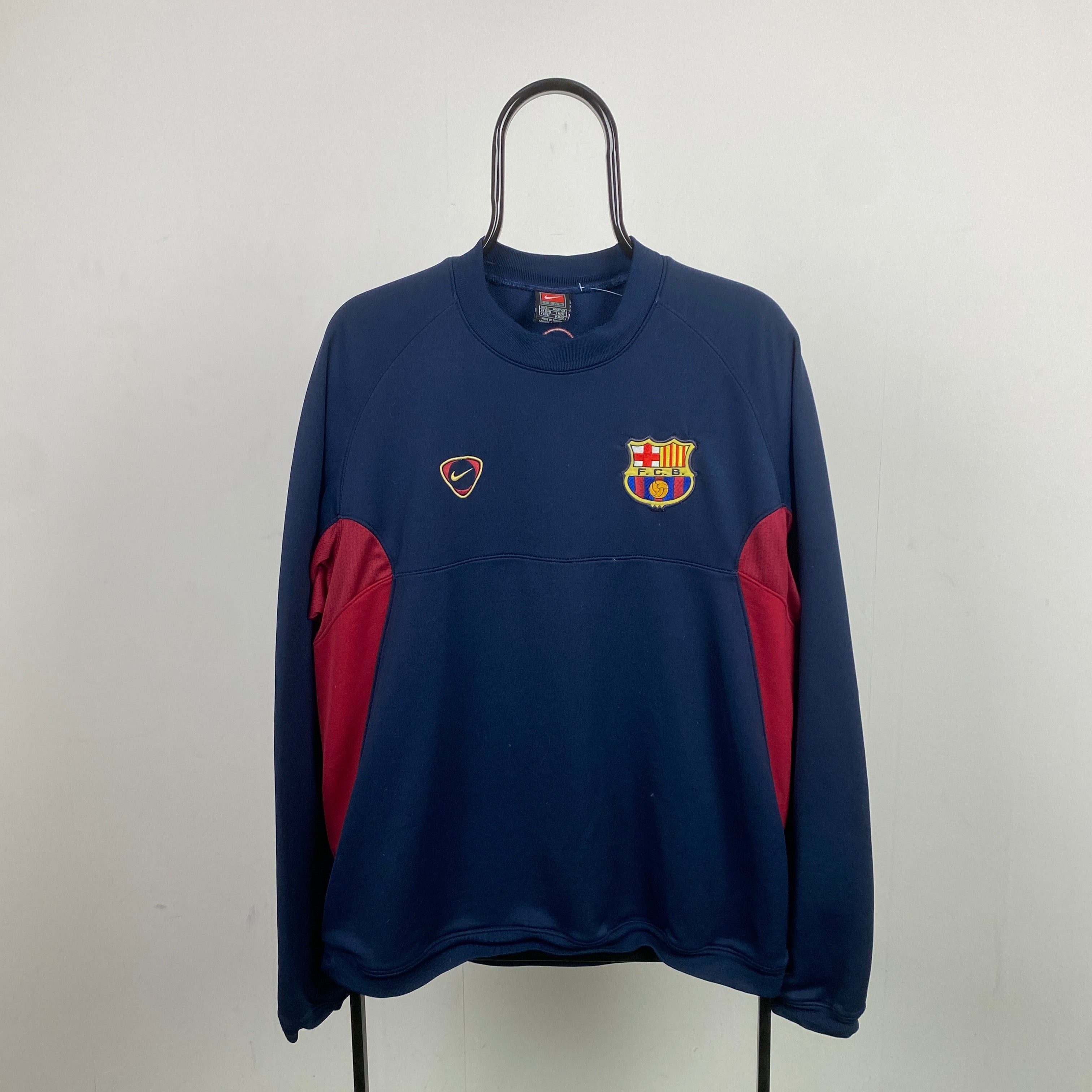 90s Nike Barcelona Sweatshirt Blue Medium