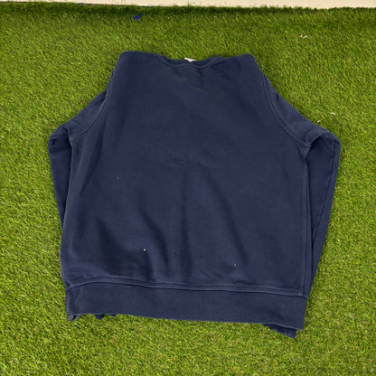 00s Nike Cotton Sweatshirt + Joggers Set Blue Medium