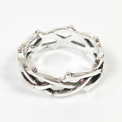 Retro Vintage Thorn Ring Silver