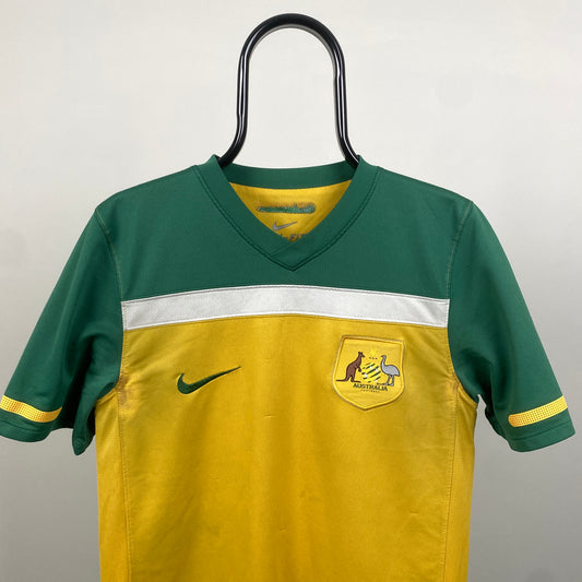 00s Nike Australia Football Shirt T-Shirt Yellow Small