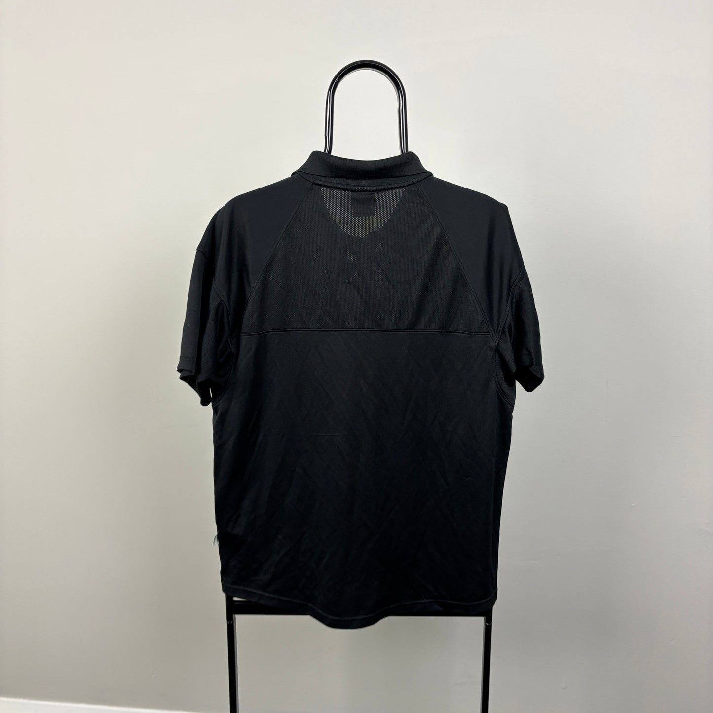 00s Nike Golf 1/4 Zip Polo Shirt T-Shirt Black Medium