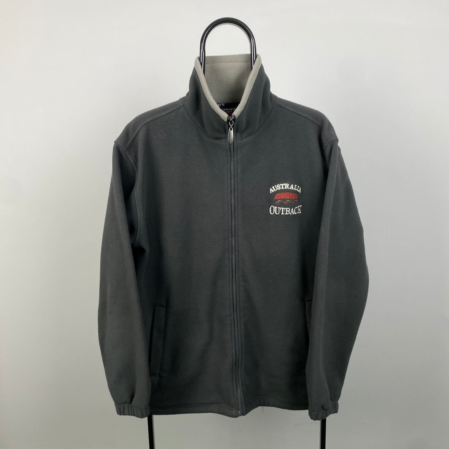 00s Australia Outback Fleece Sweatshirt Brown Small