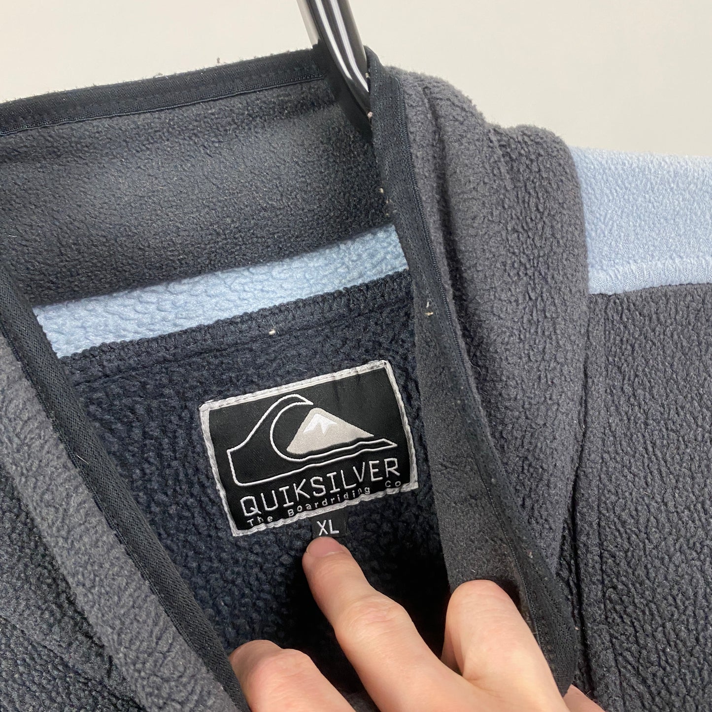 Retro 90s Quiksilver Fleece Sweatshirt Black XL