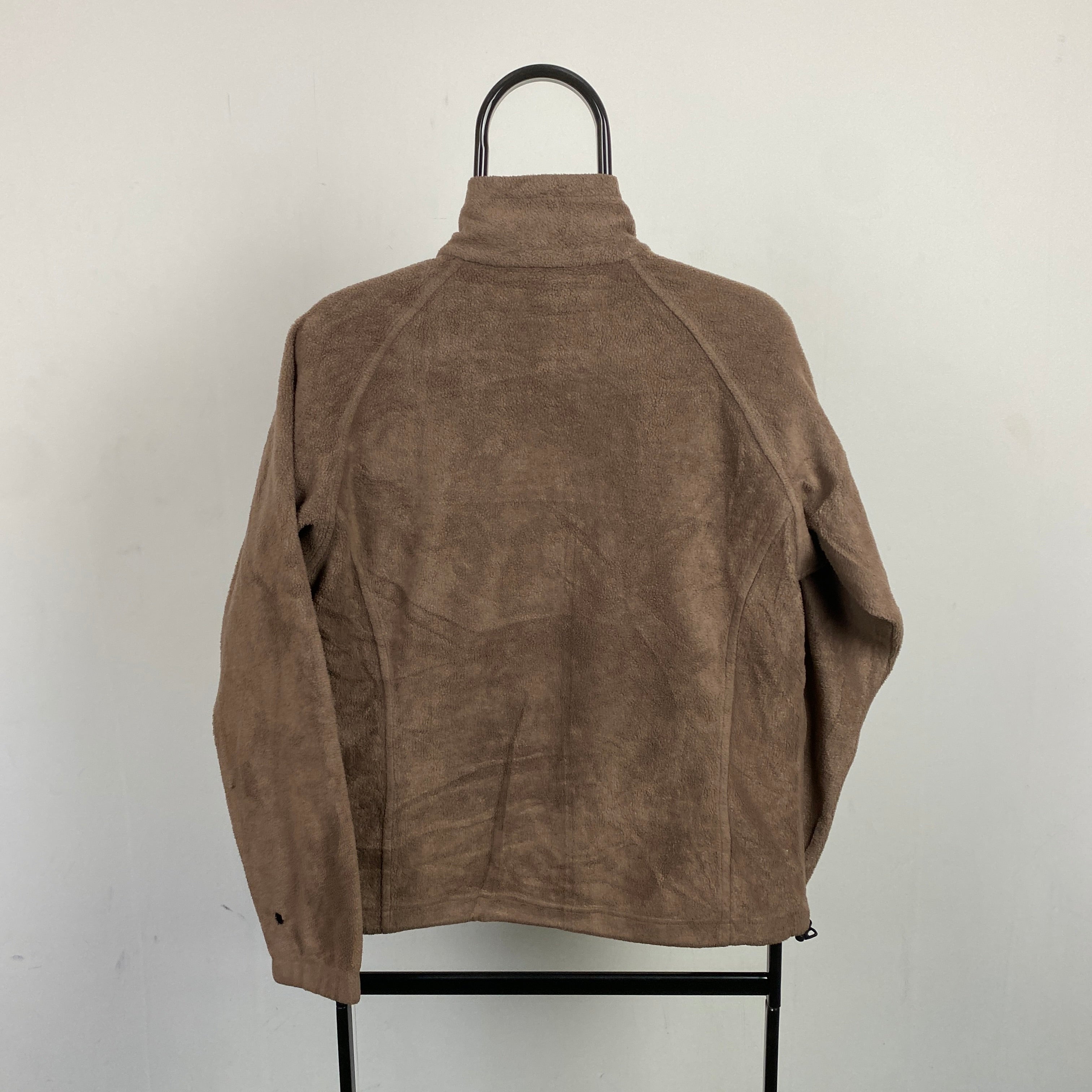 Retro Columbia Fleece Sweatshirt Brown Medium