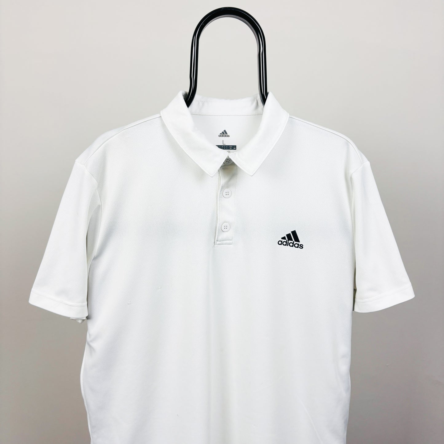 00s Adidas Golf Polo Shirt T-Shirt White Large