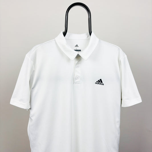 00s Adidas Golf Polo Shirt T-Shirt White Large