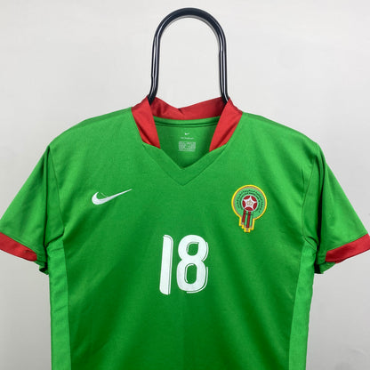00s Nike Morocco El Boukhari Football Shirt T-Shirt Green Small