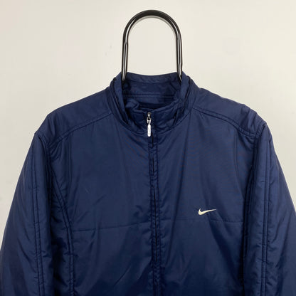 00s Nike Puffer Jacket Blue Large