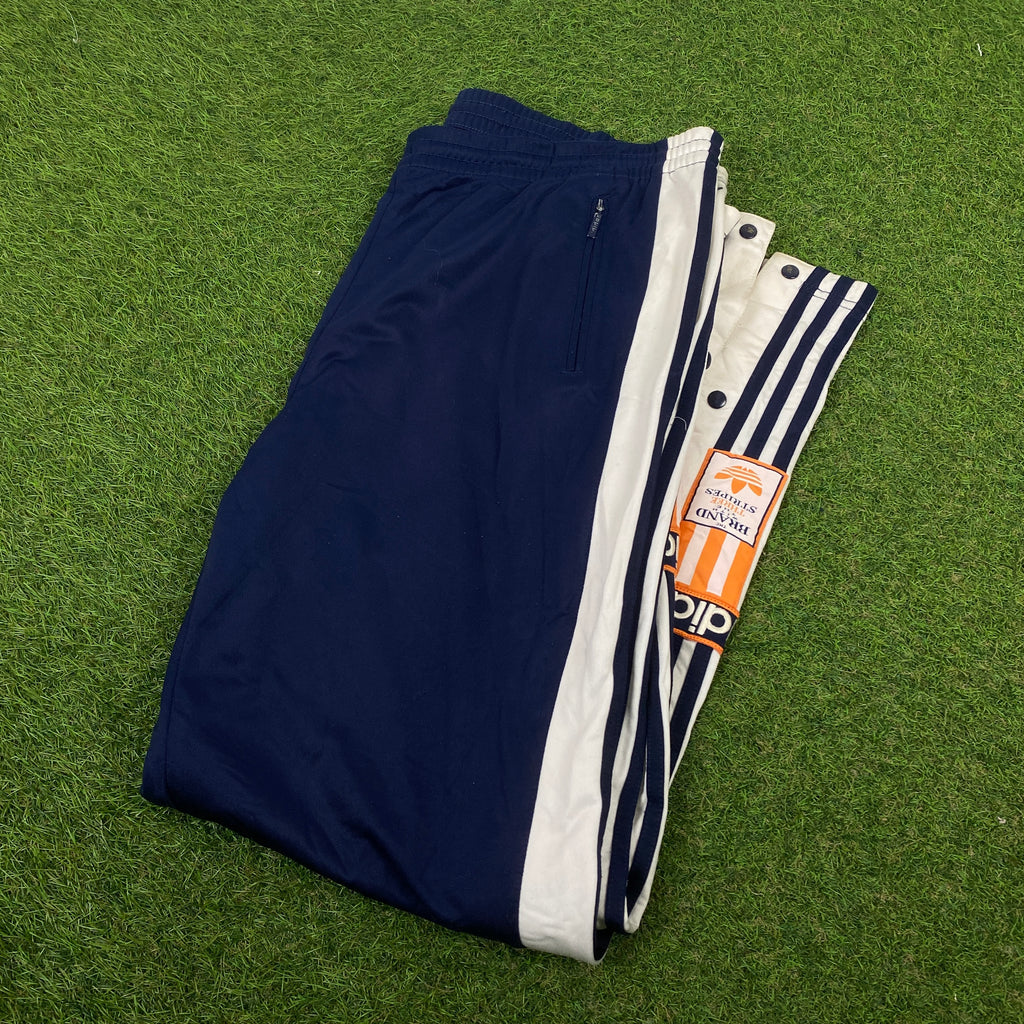 90s Adidas Popper Joggers Blue Large