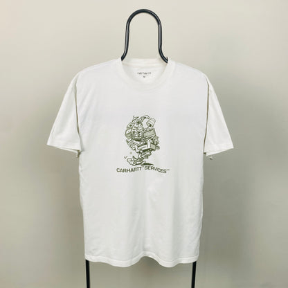 00s Carhartt Services T-Shirt White Medium
