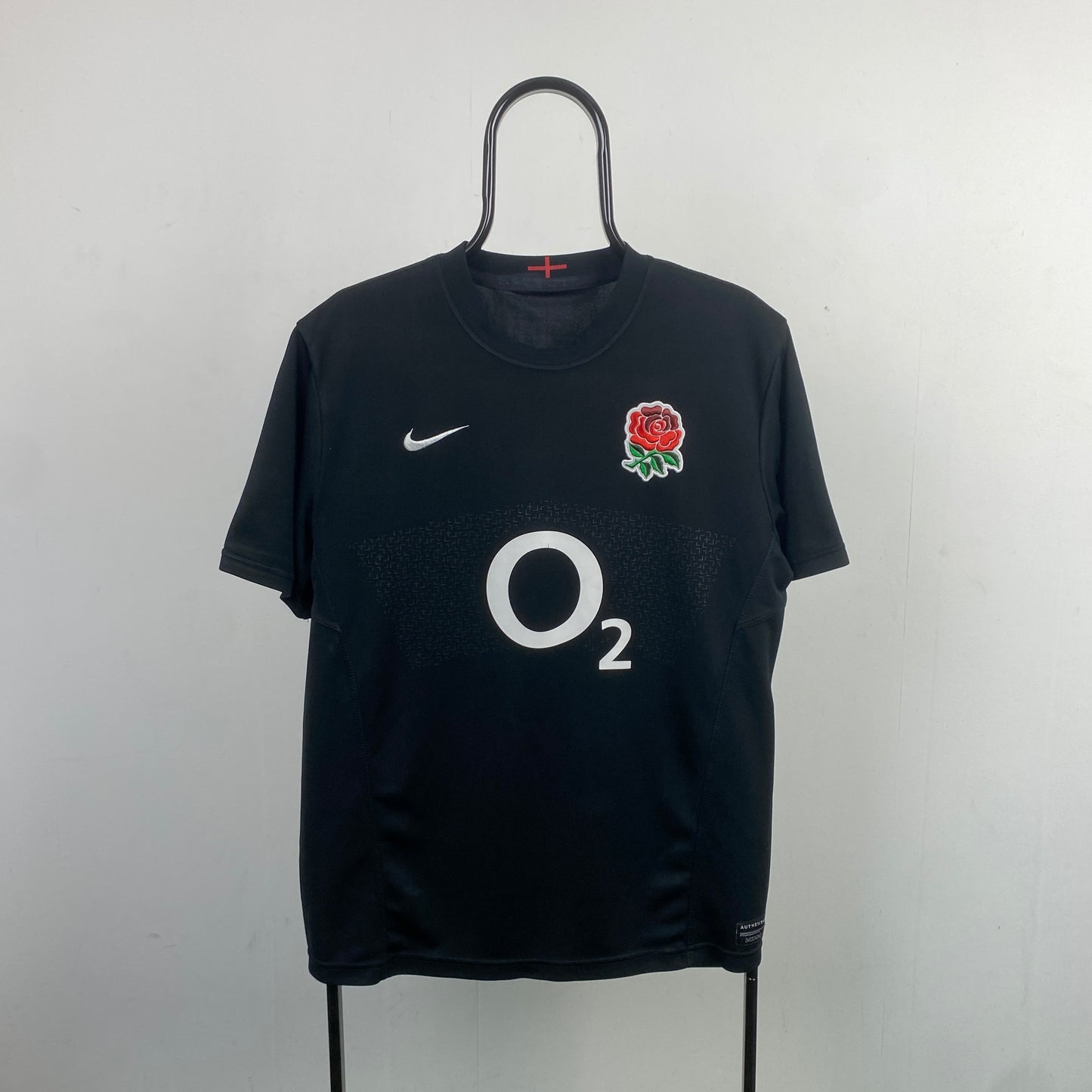 00s Nike England Rugby Shirt T-Shirt Black Medium