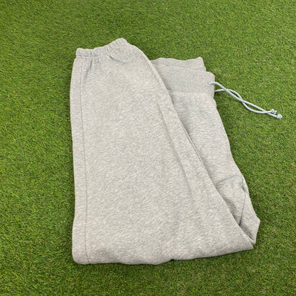 00s Nike Cotton Wide Leg Joggers Grey Medium