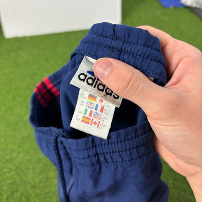 90s Adidas Piping Shorts Blue XS