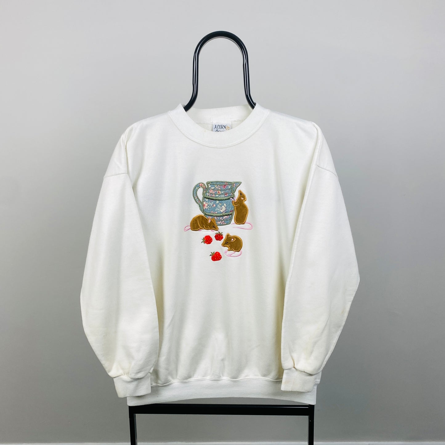 90s Mouse Sweatshirt Brown Medium