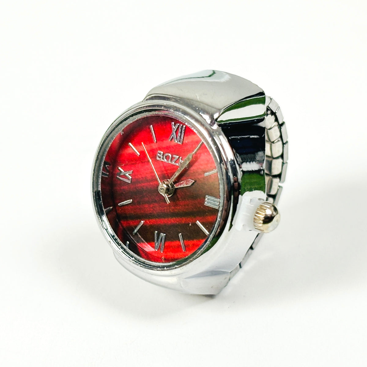 Vintage Watch Ring Ruby Red