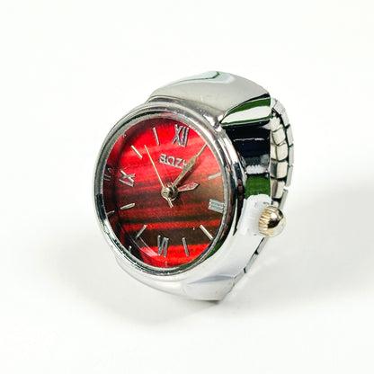 Vintage Watch Ring Ruby Red