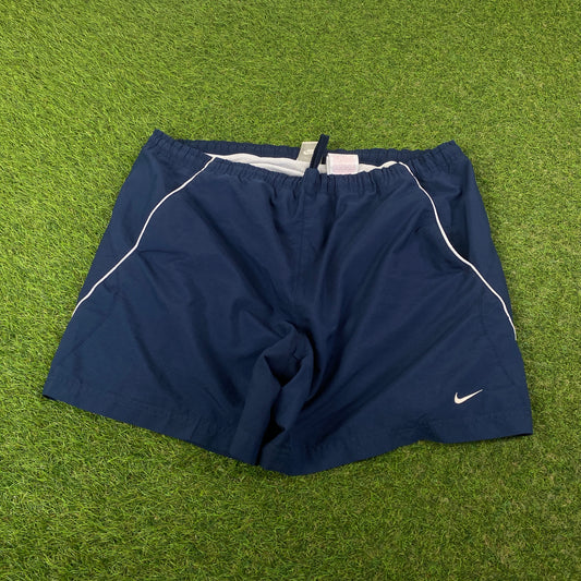 00s Nike Piping Shorts Blue Large