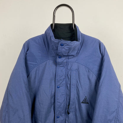 90s Nike ACG Puffer Jacket Blue Medium