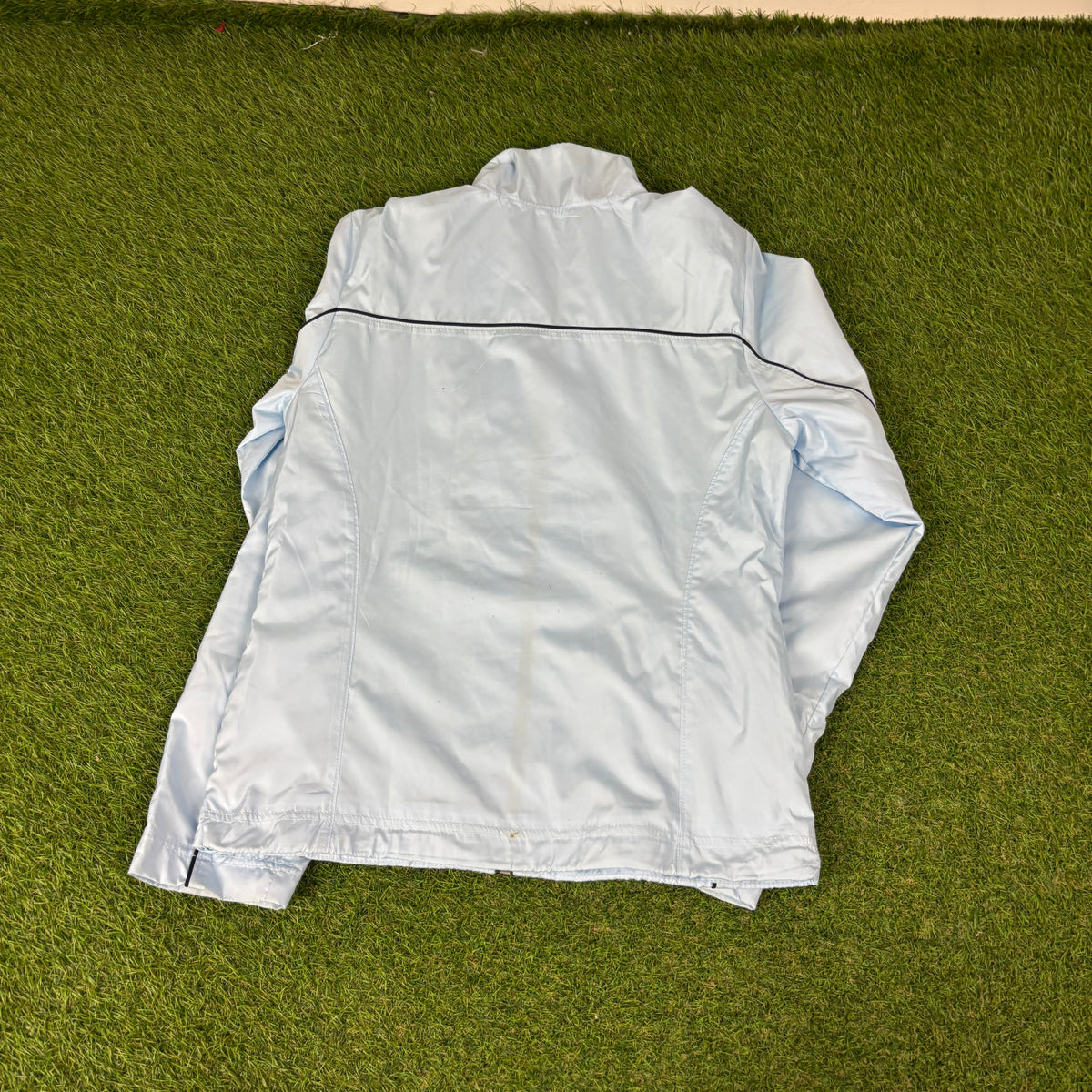 00s Nike Piping Windbreaker Jacket + Joggers Set Blue Women’s Small