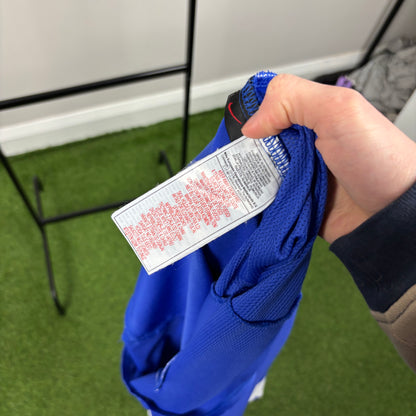 90s Nike Brazi Football Shirt T-Shirt Blue Large