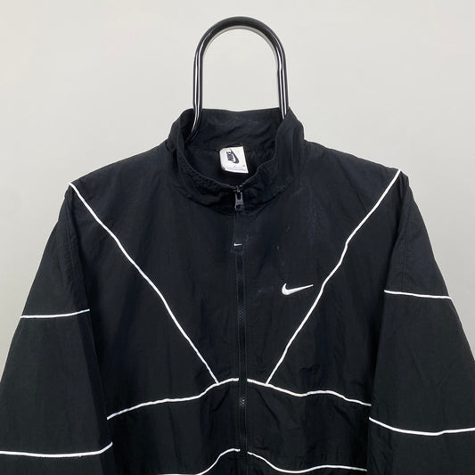 00s Nike Piping Windbreaker Jacket Black XL