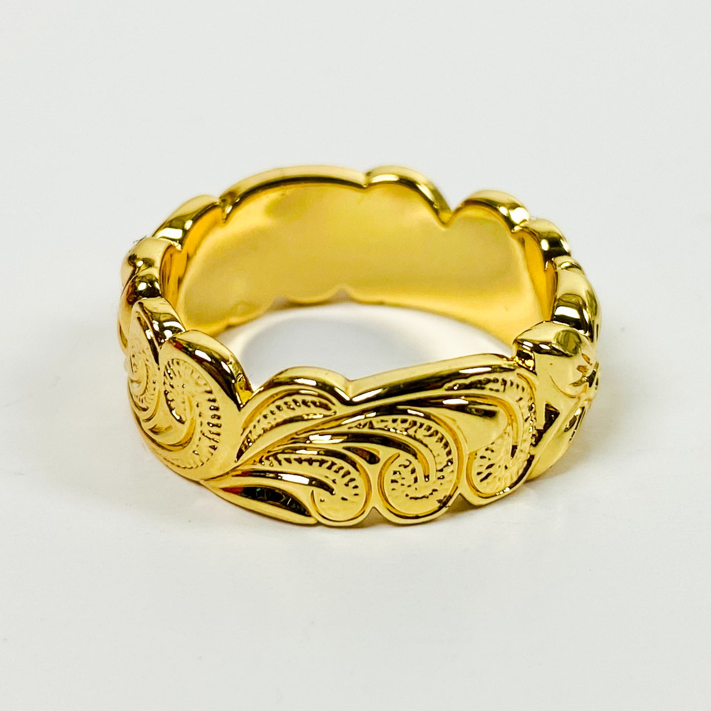 Retro Vintage Fossil Ring Gold