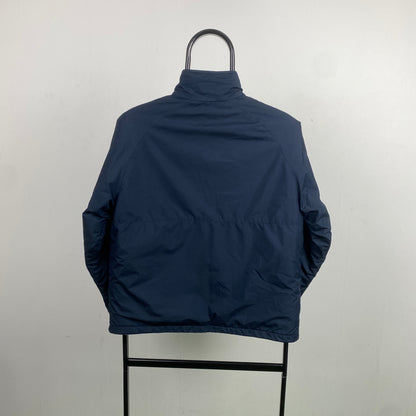 00s Nike Reversible Fleece Coat Jacket Blue Medium