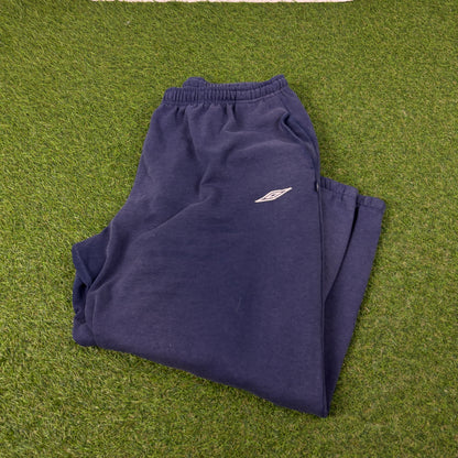 00s Umbro Wide Leg Joggers Blue XXL