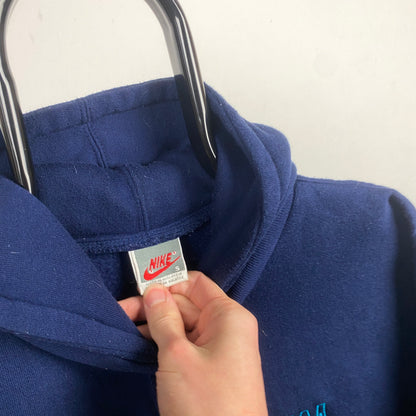 90s Nike Hoodie Blue Small