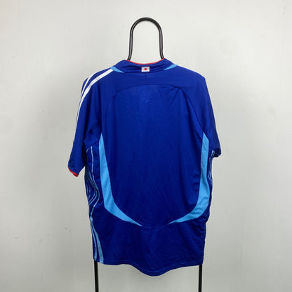 00s Adidas Japan Football Shirt T-Shirt Blue XL