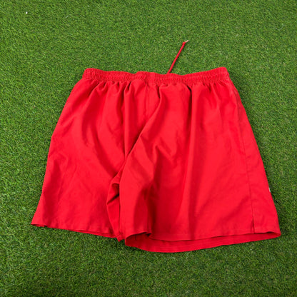 00s Nike Football Shorts Red Large