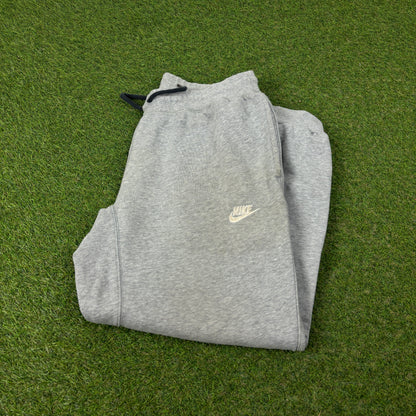 00s Nike Wide Leg Cotton Joggers Grey Large