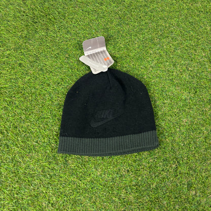 00s Nike Air Reversible Beanie Hat Green Black
