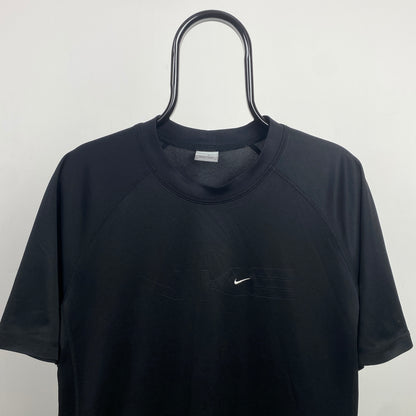 00s Nike Football Shirt T-Shirt Black Large