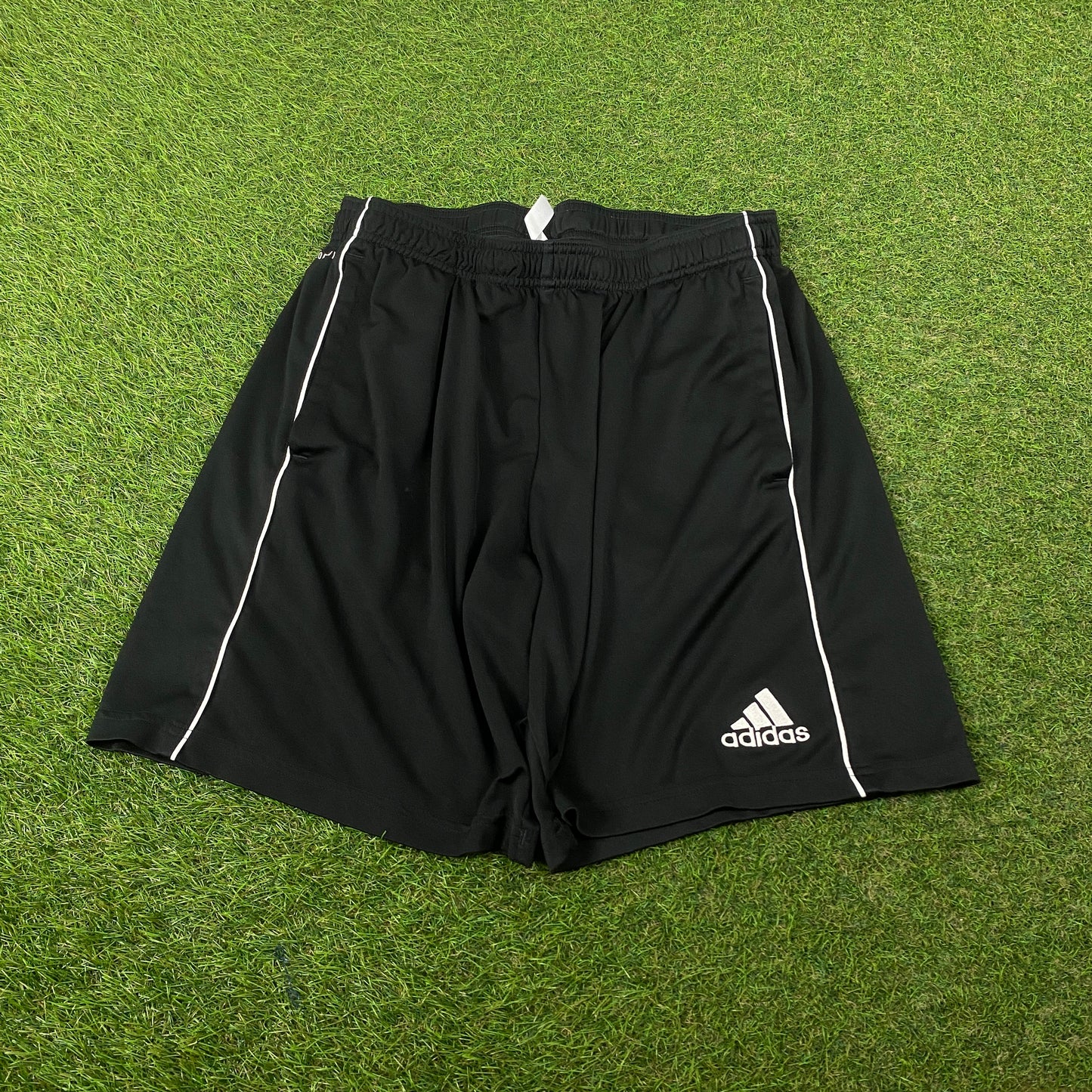 00s Adidas Football Shorts Black Large