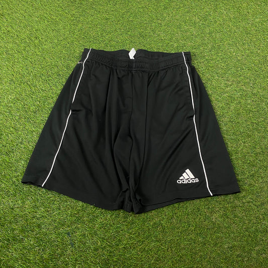 00s Adidas Football Shorts Black Large