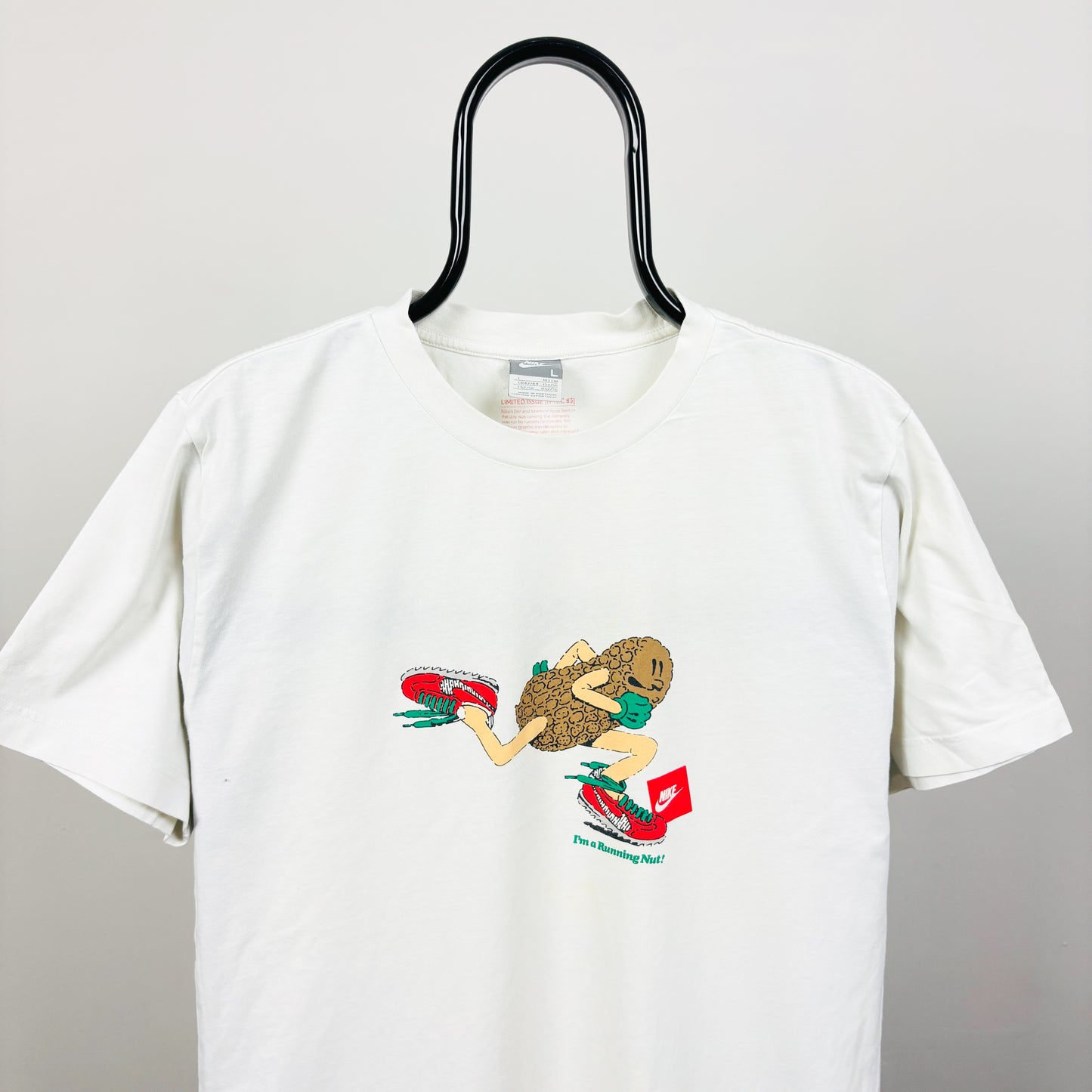 00s Nike Running Nut T-Shirt White Large