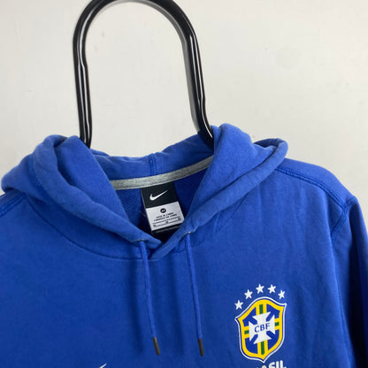 00s Nike Brazil Hoodie Blue Medium