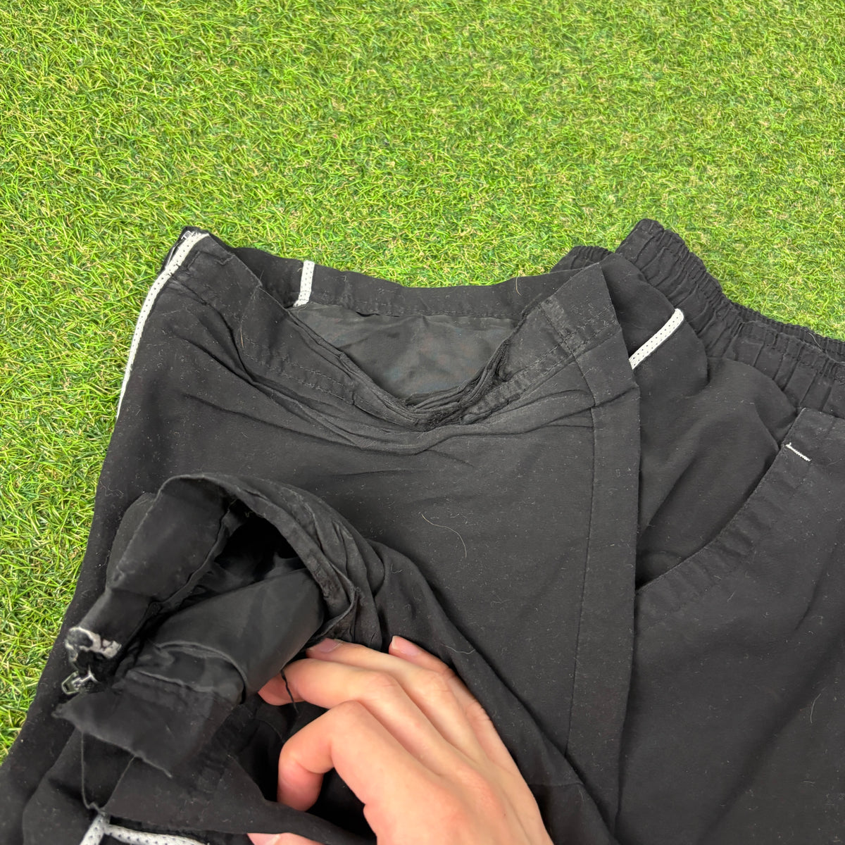 00s Reebok Piping Joggers Black Medium