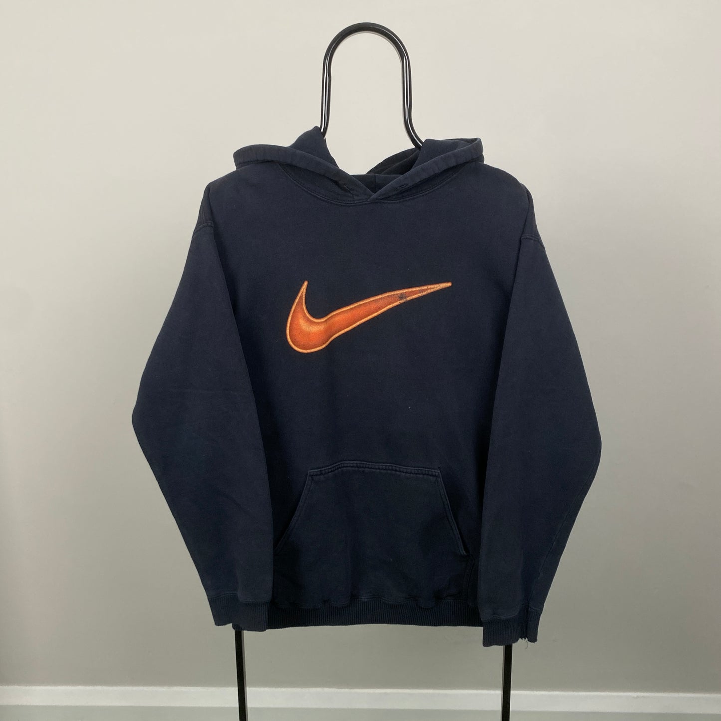 90s Nike Hoodie Blue Medium
