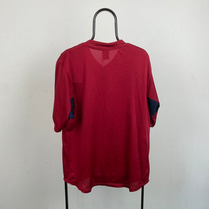 00s Nike Barcelona Football Shirt T-Shirt Red Large