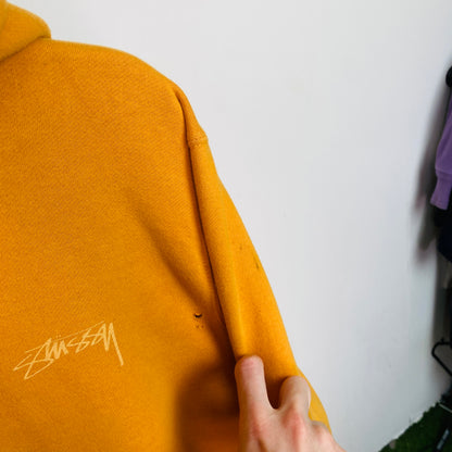 Retro 00s Stussy Hoodie Orange Large