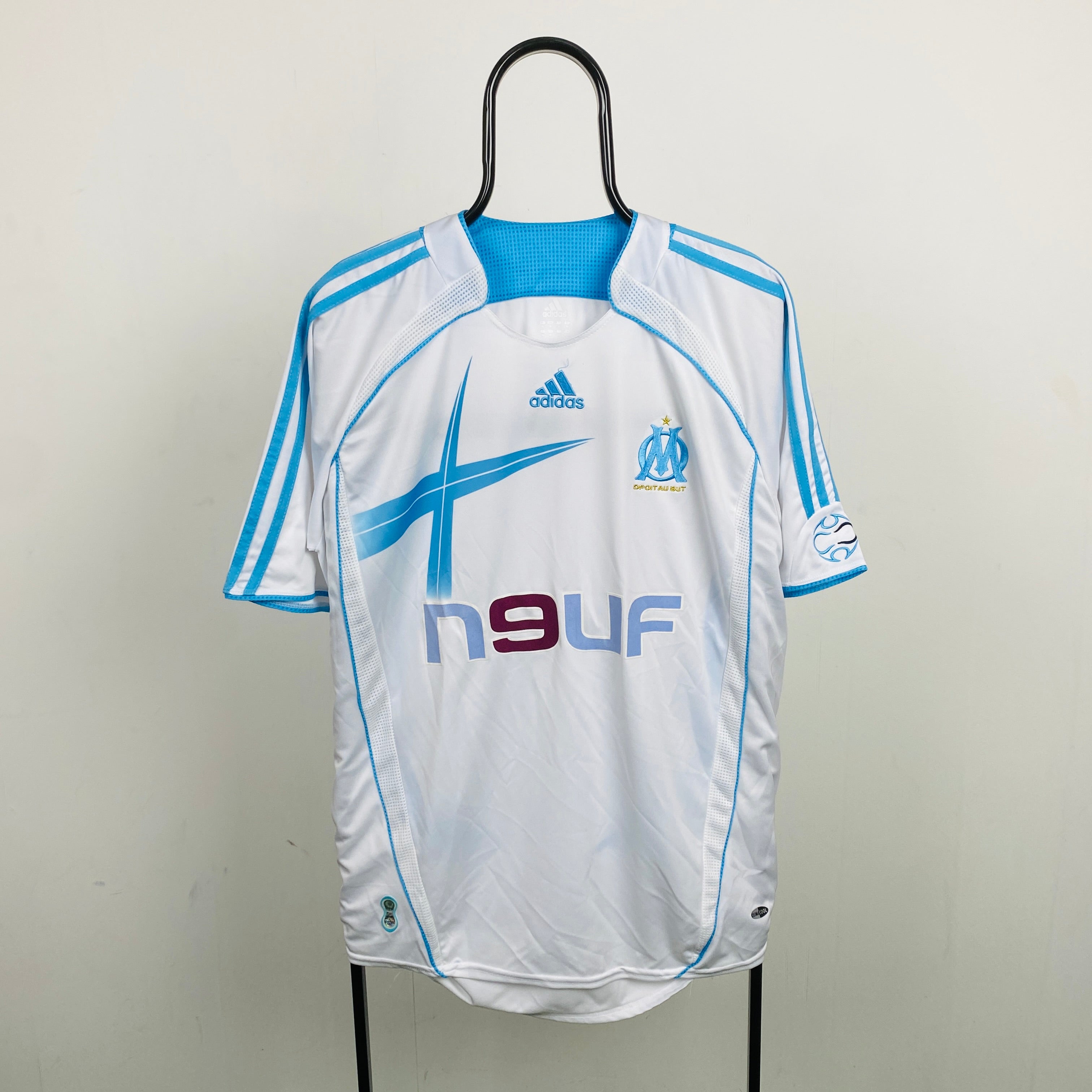 00s Adidas Marseille Football Shirt T-Shirt White XL