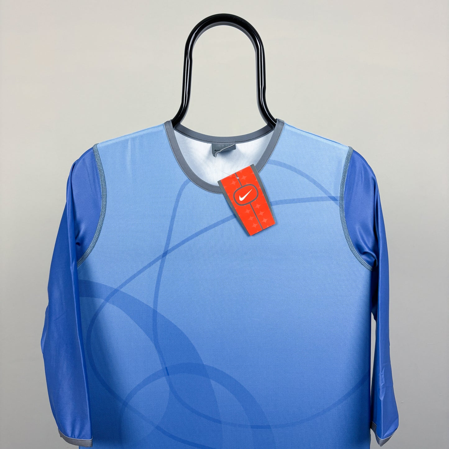 00s Nike Y2K Stretchy T-Shirt Blue Womens Medium