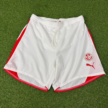 90s Puma Tunisia Football Shorts White XL