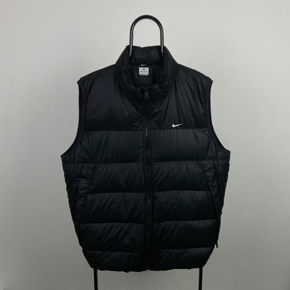 00s Nike Quilted Puffer Gilet Jacket Black XL